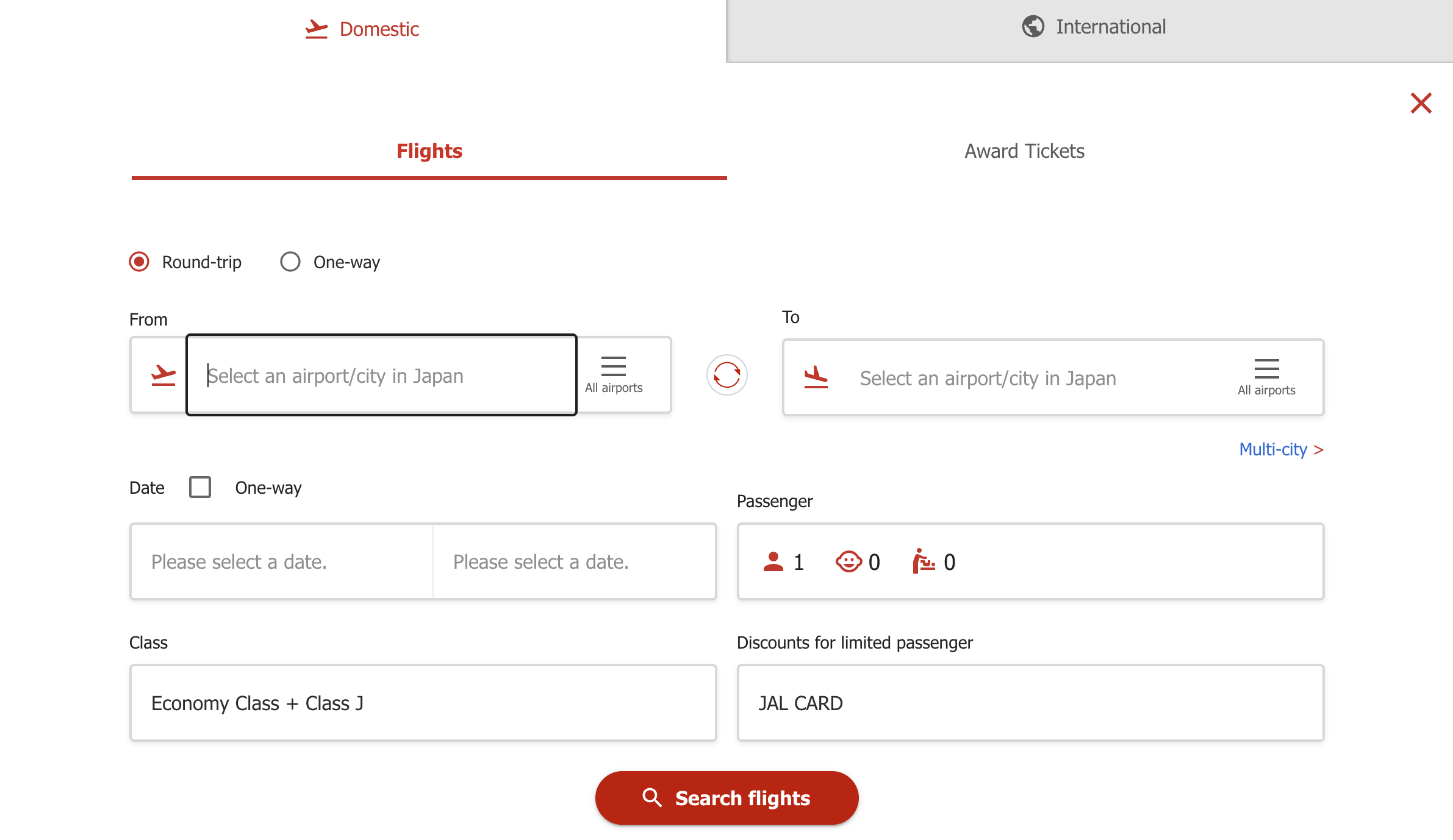 Japan Airlines Old Design
